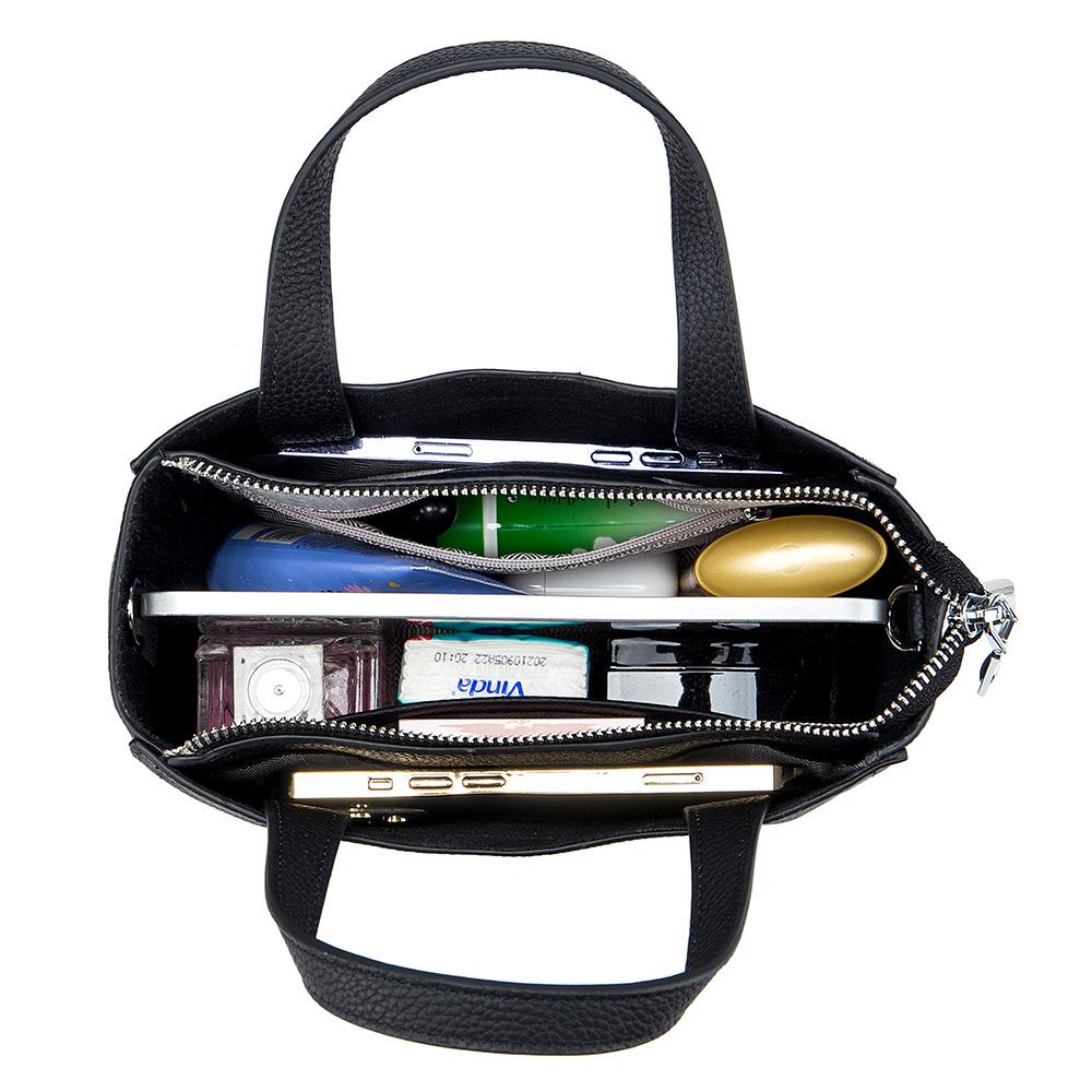 Genuine Leather Fashion Crossbody Bag - Women's Small Square Shoulder Tote