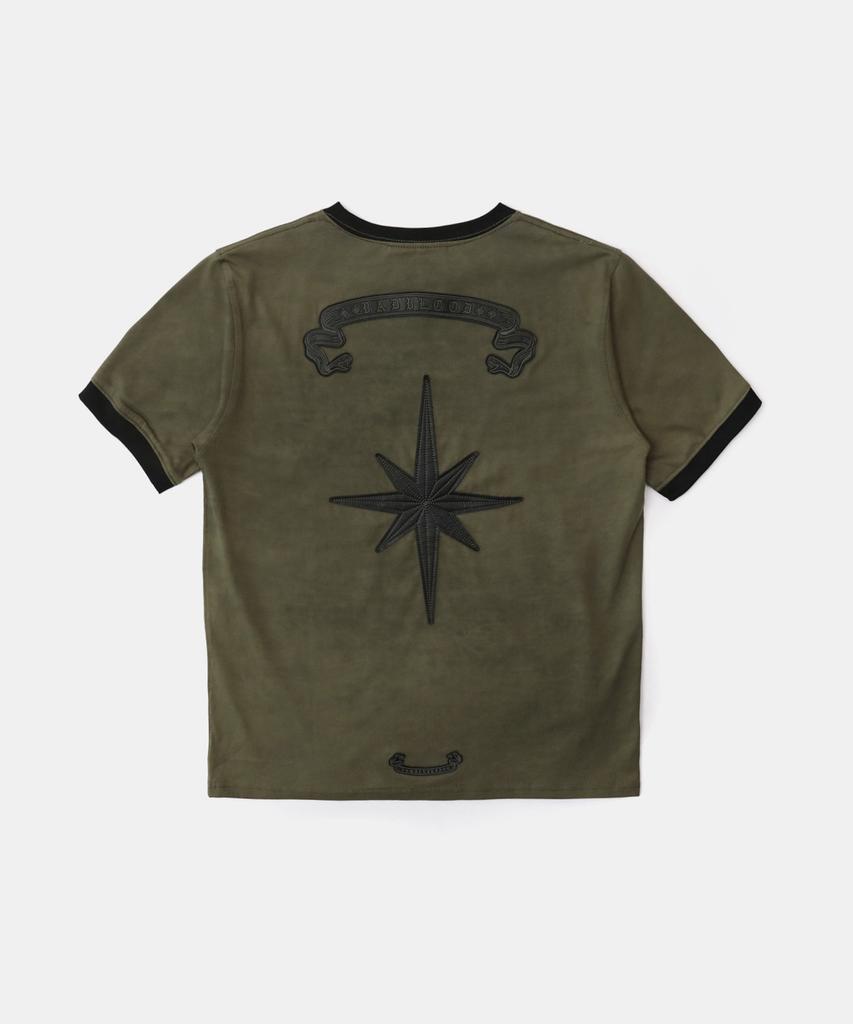 BADBLOOD Cosmo Bad Patch Ringer T-Shirt - Khaki