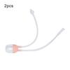 2pcs Infant Nasal Aspirator Soft Silicone Baby Snot Cleaning Nasal Sucker Nose Care ToolsPink