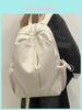 Nylon Girls Backpack With Letter Embroidery And Curved Shoulder Straps For School And Travel