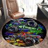Monster Truck Chair Mat Round Rug-Office Carpet, Non-slip, Suitable for Living Rooms, Bedrooms Decor.1205362a