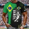 2026 Fußball-Weltmeisterschaft Herren USA Brasilien T-Shirt Kurzarm T-Shirt 3D-Druck Rundhals Shirt Mode Bloke Core Athleisure Täglich