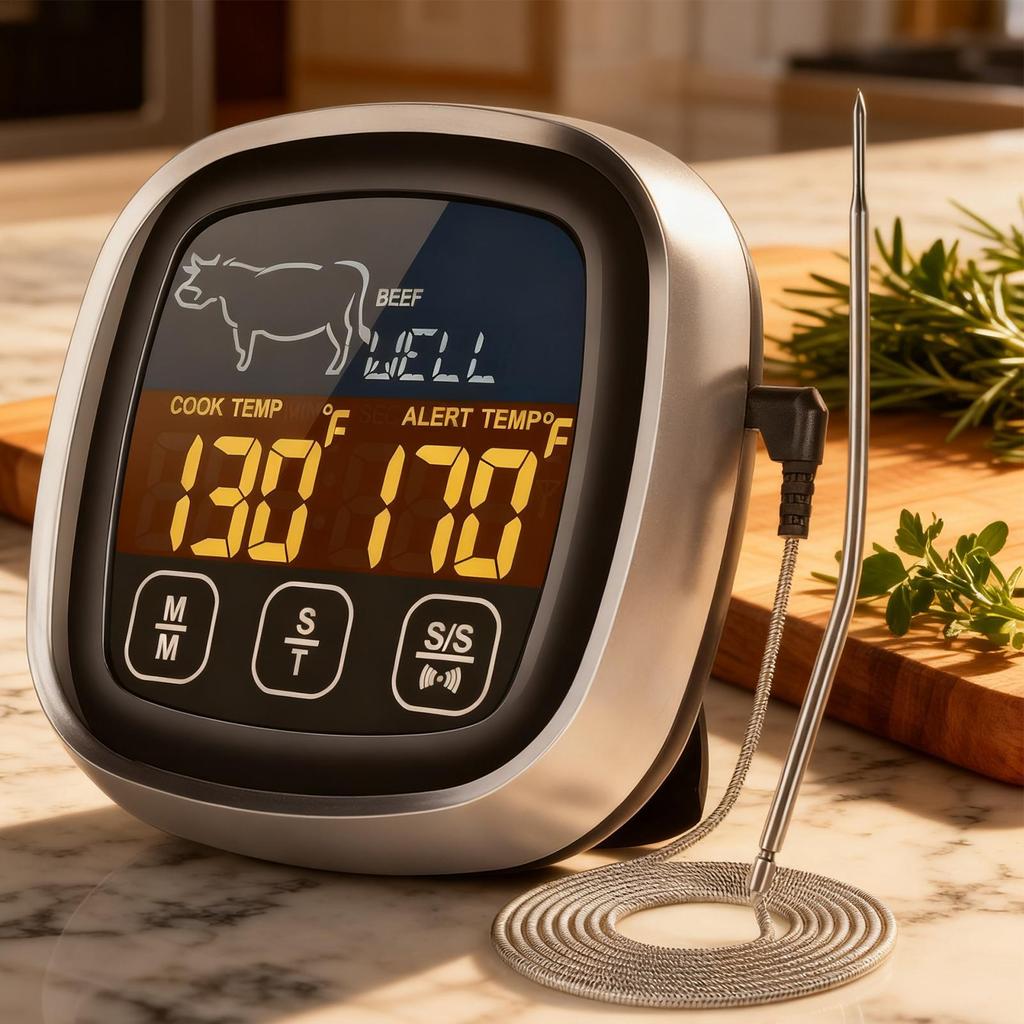 Digital Temperature Meter For Cooking Digital Measuring Tool Waterproof Kitchen Temperature Gauge For Meat Cooking Food Grill
