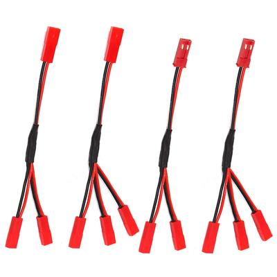 ShareGoo 4-Piece JST Plug Splitter, JST Male To Female Y Cable, JST Y Parallel Adapter Splitter Harness for Traxxas TRX-4 110 RC Kart Rack ESC Motor