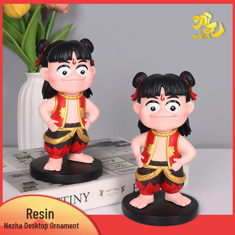 Ne Zha Devil Child Figure Blind Box - Anime Spring Head Shaking Toy Ornament