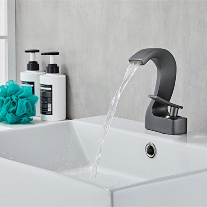 TLXT Black Swan Waterfall Basin Faucet