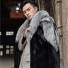 Men's Long Mink Fur Trench Coat - Winter Warm Casual Plus Size European & American Style