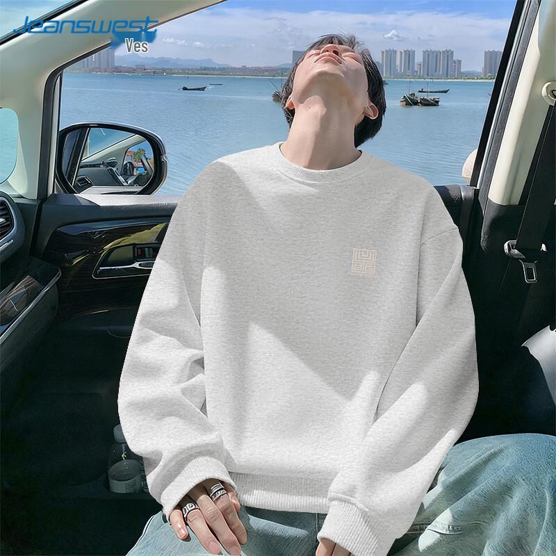 Jeanswest Men s Casual Crew Neck Long Sleeve Sweatshirt L