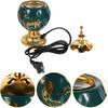 Bakhoor Electric Incense Burner - Vintage Arabic Incense Burner Middle Eastern Style Tabletop Electric Censer Aroma Burner Oud Frankincense Candle