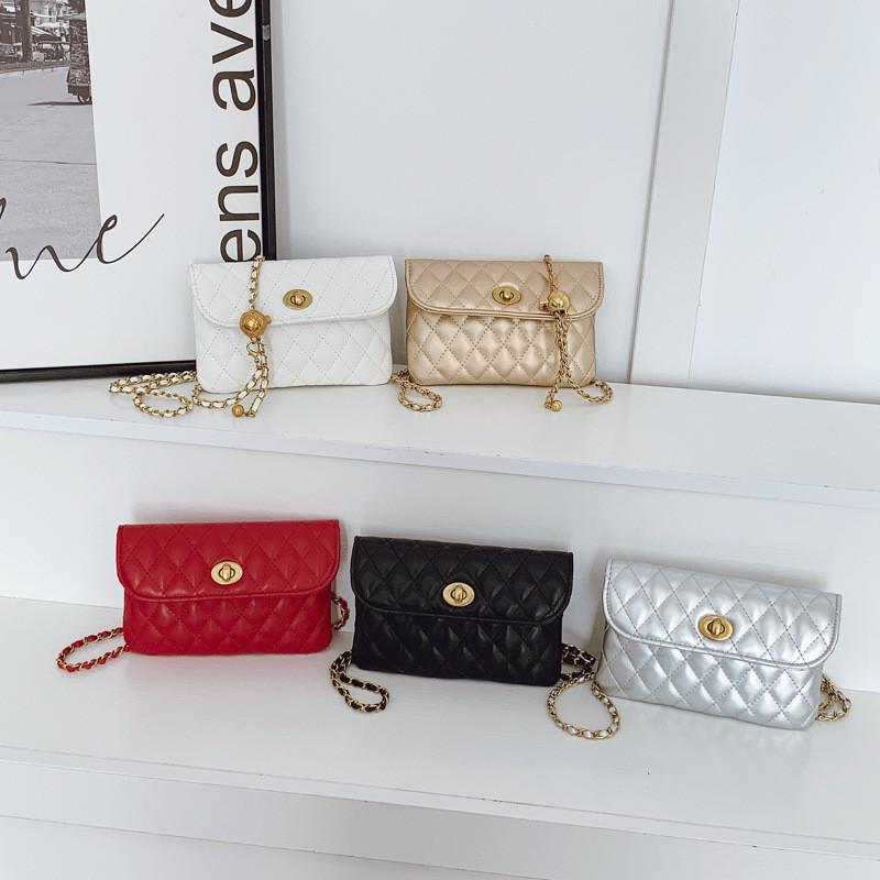 Pu Small Square Crossbody Bag With Chain Strap For Daily Use And Fashion