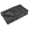 Non Slip Artificial Rabbit Fur Blanket Olite Dark Gray
