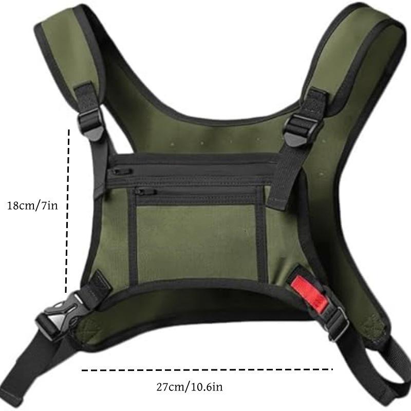 Men's Multi-Pocket Vest Bag for Diving, Sports, and Mountaineering - Wear-Resistant and Ideal for Outdoor Leisure and Fitness Activities