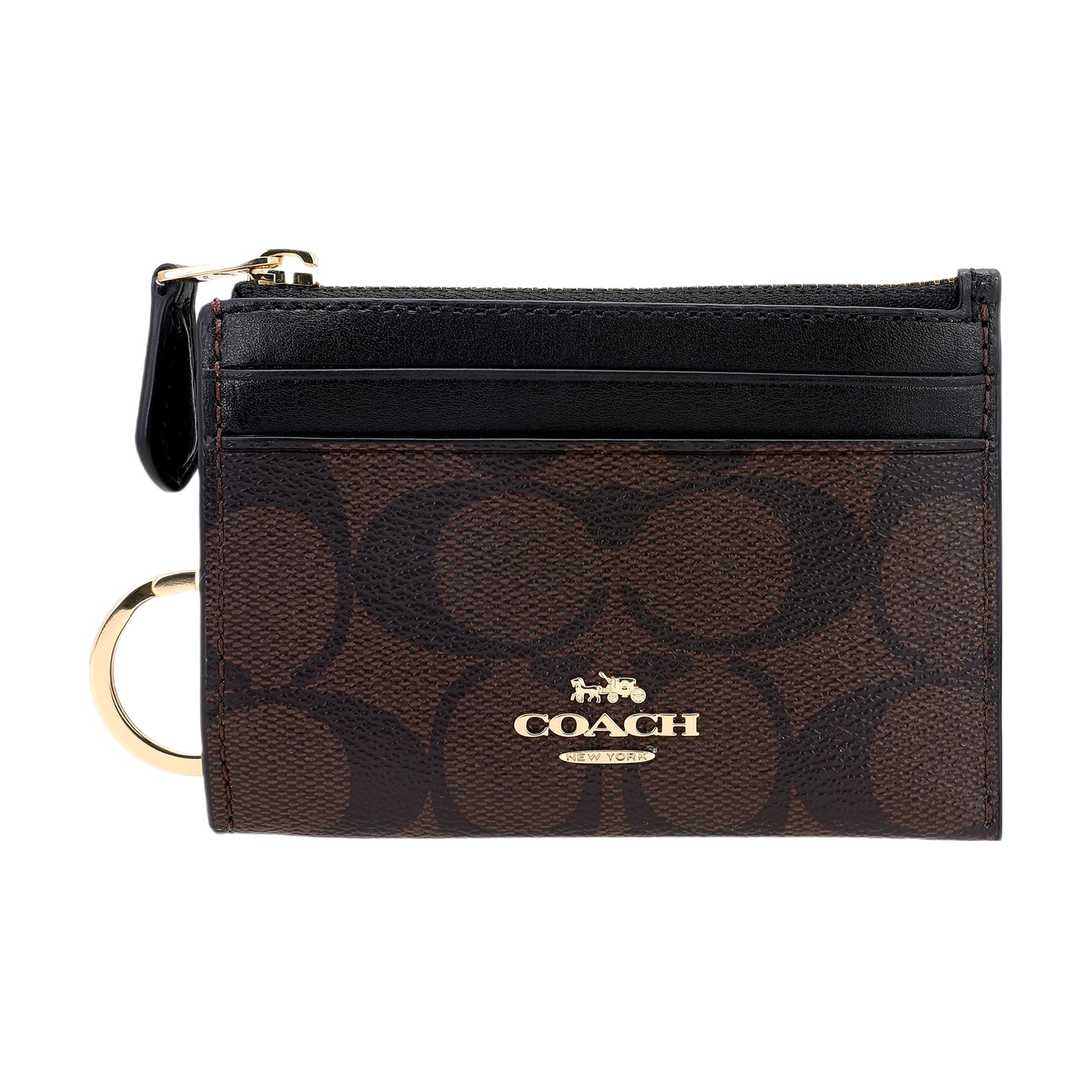 Coach šaura ID maciņš ar monogrammu
