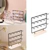 Wood Base Earring Display Stand with 3 Tiers and 15 Hooks Jewelry Presentation Rack Stylish Accessory Organization Shelf