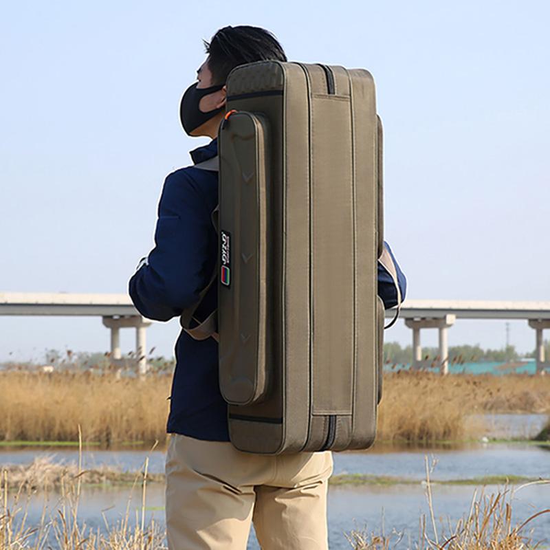 Outdoor 3/4 Layer Fishing Rod Bag 80-130CM Waterproof Fishing Tackle Bags Carp/Sea Fishing Pole Storage Reel Lure Tool Case