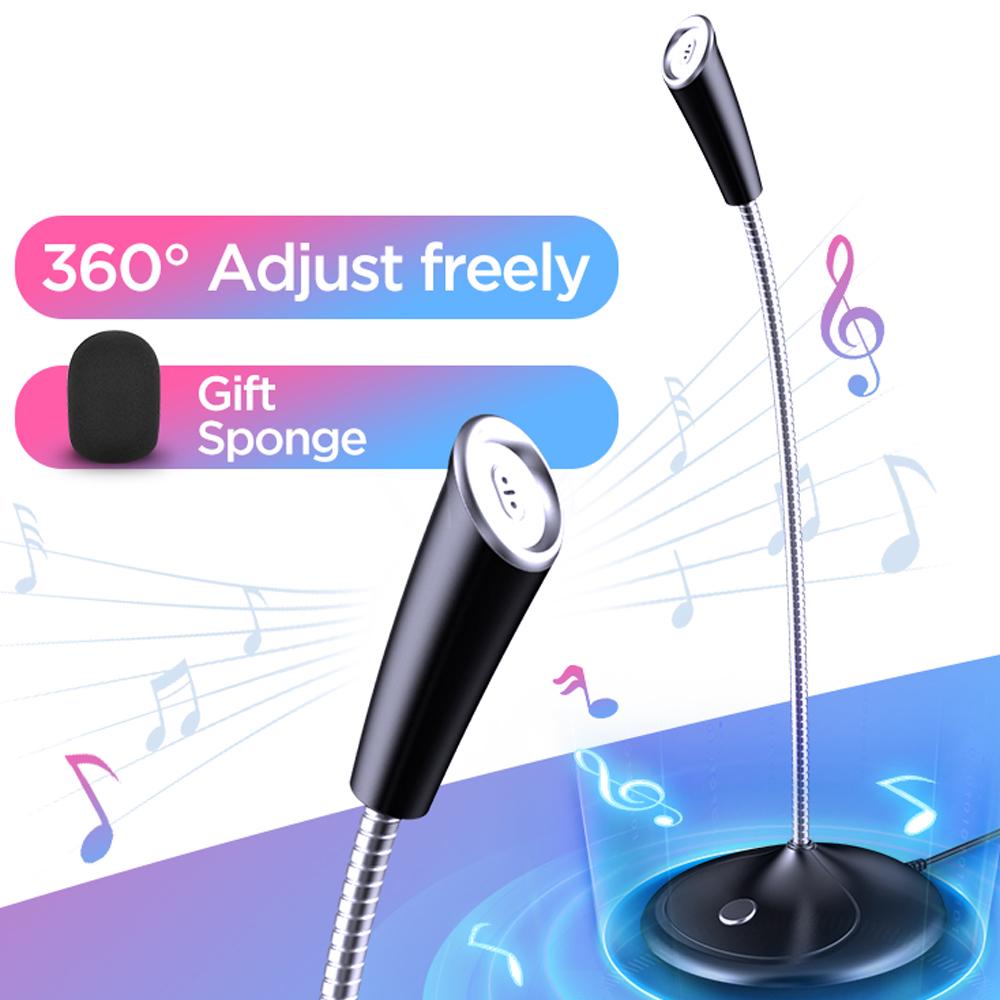 Buy Computer Microphone 360° Adjust Freely Studio Speech Microphone ...