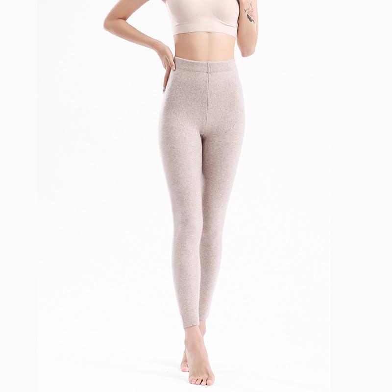 

Women s Pure Wool Knit Solid Color Casual Pants - Autumn/Winter Fashion, Warm & Versatile Tights XXL