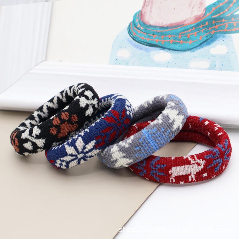 Set of 5 Durable Traceless Hair Ties with Fashionable Patterns