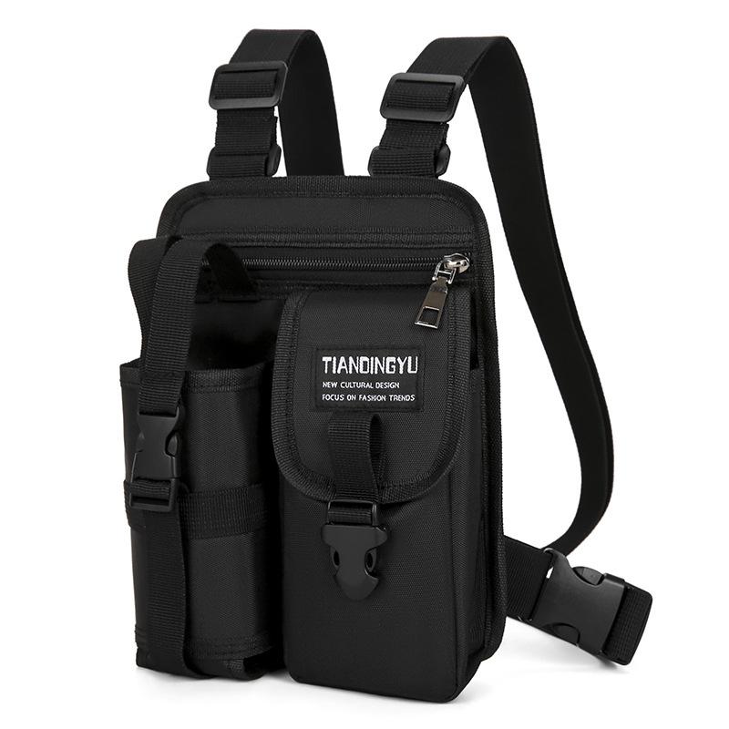 

TS JYL laptop bag,Tactical Chest Bag Men Multi-Function Vest Waist Bag Outdoor Hiking Pack OneSize чёрный