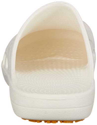 NISSHIN RUBBER Hyper V Pitatto Three Sandals for Medical and Nursing Care, White, Sizes S/M/L, M (24.5-25.0 Cm), 4E