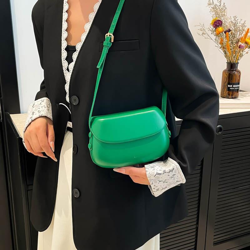 Pu Saddle Bag With Solid Color Design For Daily Casual Women
