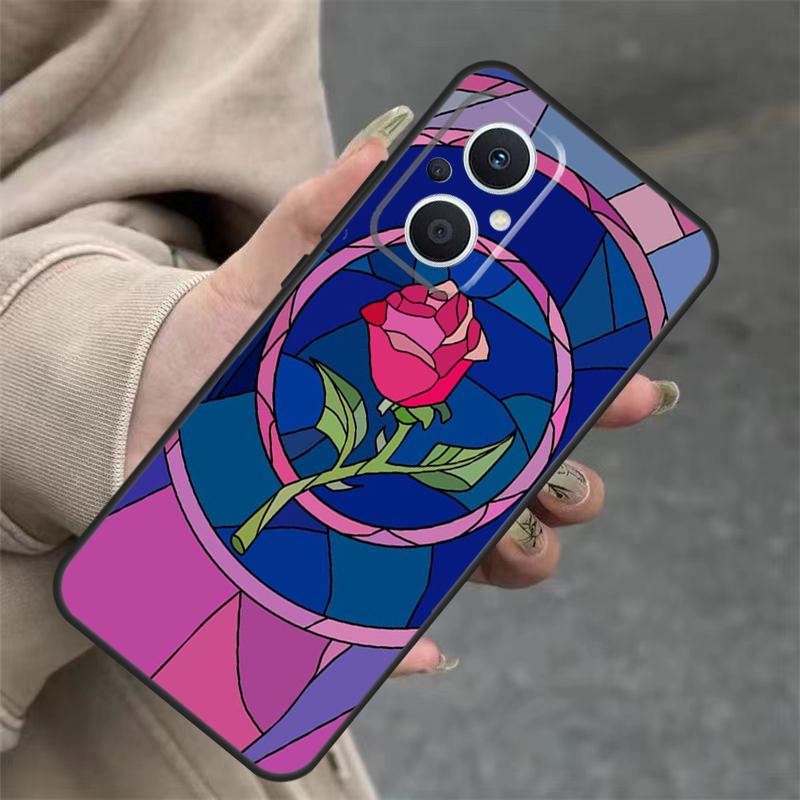 Stained Glass Rose Galaxys Case For OPPO Reno 14F 13F 12F 11F 10 12 13 14 Pro 7 8 Lite OPPO Find X5 X6 X8 X9 Pro Cover