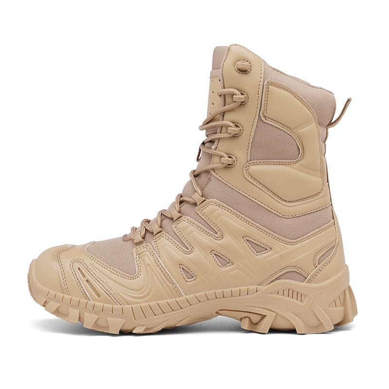 Men's High-Top Tactical Boots - Comfortable, Non-Slip, Wear-Resistant, Breathable Outdoor Military Footwear