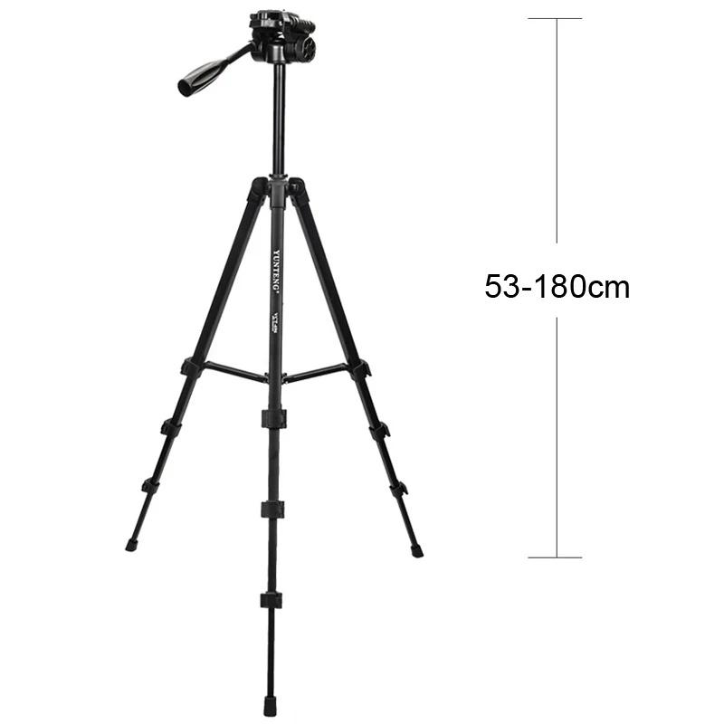 Yunteng VCT-696 Aluminum Professional Overhead Heavy Duty Tripod Lightweight Portable Tripod Stand Twist Lock for Video Camera VCT-696