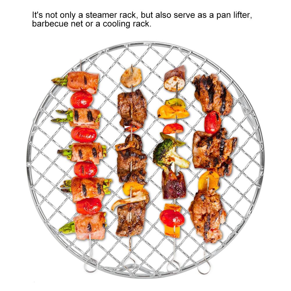 Multipurpose Stainless Steel Baking Wire Mesh Grill BBQ Net Mesh Barbecue Steaming Rack Fryer