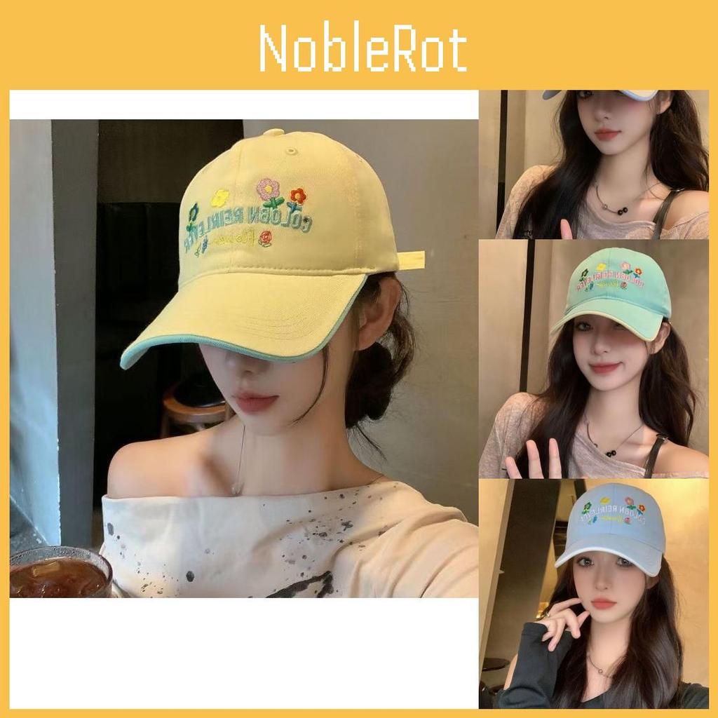 Baseball Cotton Trendy Cap For Women With Adorable Floral Embroidery And Top Soft