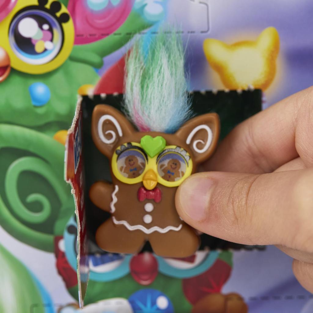 Hasbro Furby Mini Advent Věk 24 Překvapení Vánoční Samolepky Zábavný Autentický Kalendář, 5+, Hračky, 1-palcový (2,5 cm) Figurky, & Příslušenství, G1647,
