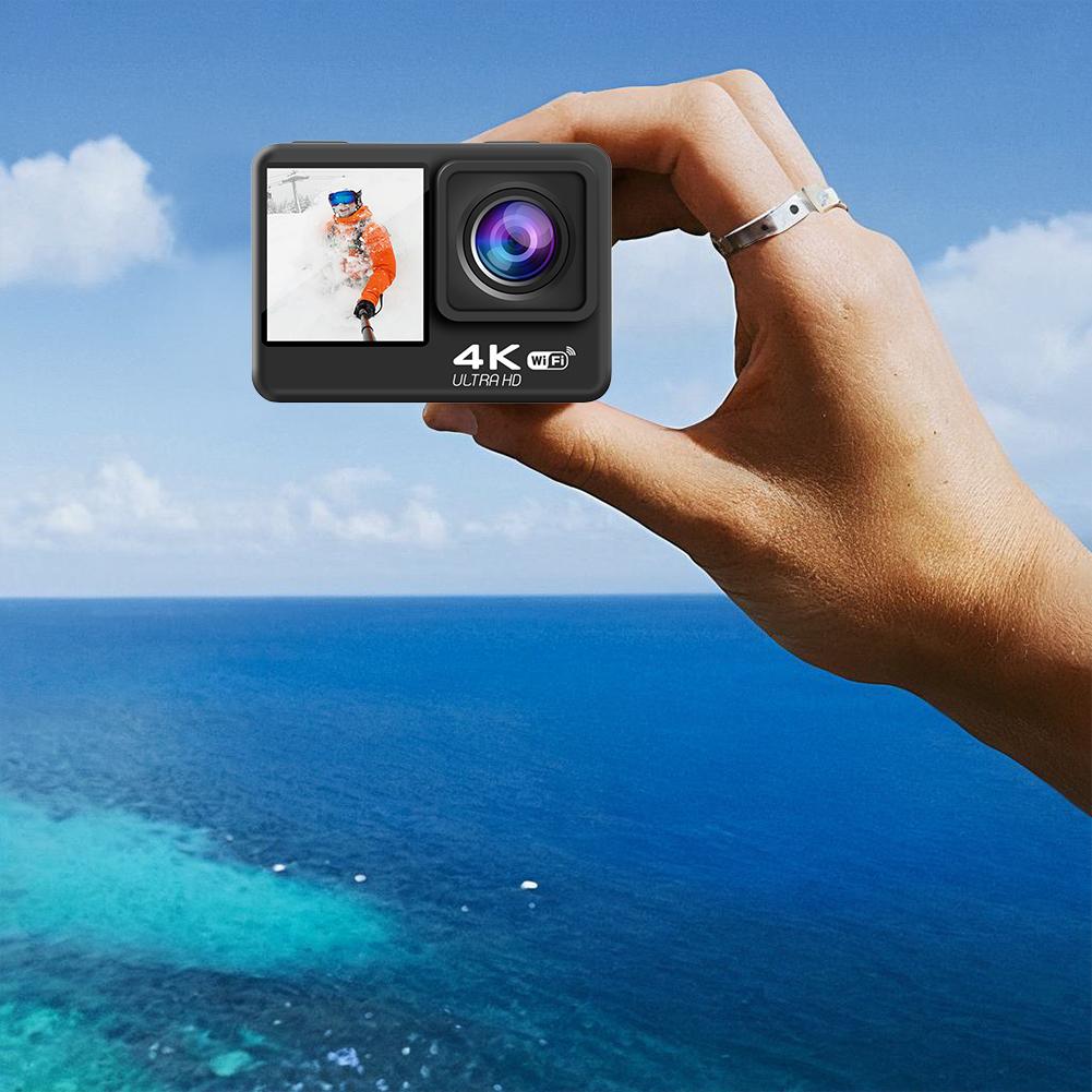 4K UHD Bicycle Video Recording Camera 1080P 30FPS 2.0 Inch IPS Screen Video Camera Anti-Shake Underwater Camera 30M Waterproof