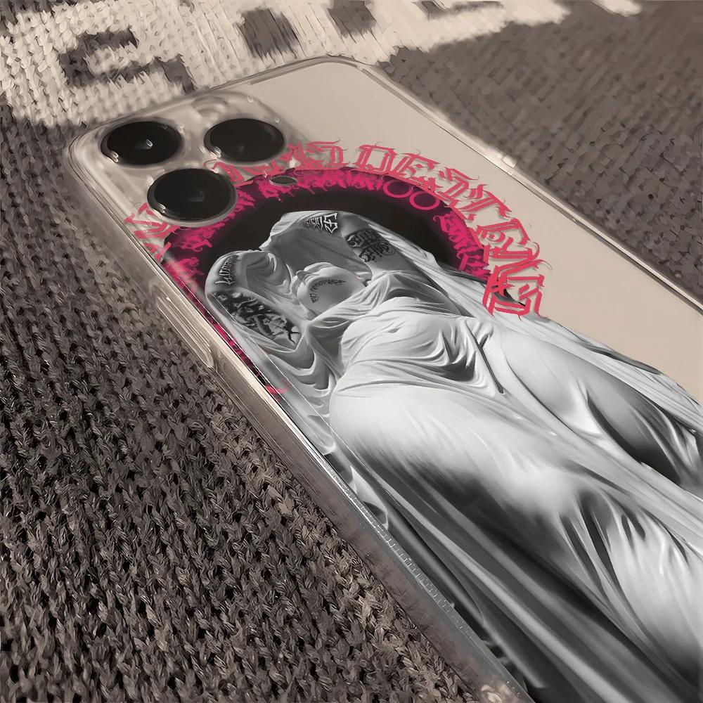 INS Fashion Ancient Greek Statues Retro Phone Case For iPhone 17 AIR 16E 15 14 13 12 11 PRO MAX XR XSMAX 7 8 PLUS Y2K Soft Cover