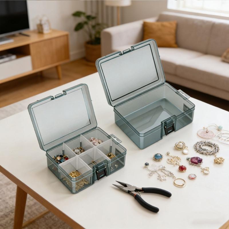 Heavy Duty Plastic Storage Box Container Case With Removable Dividers For Small Tool Bolts Screws And Parts Organization