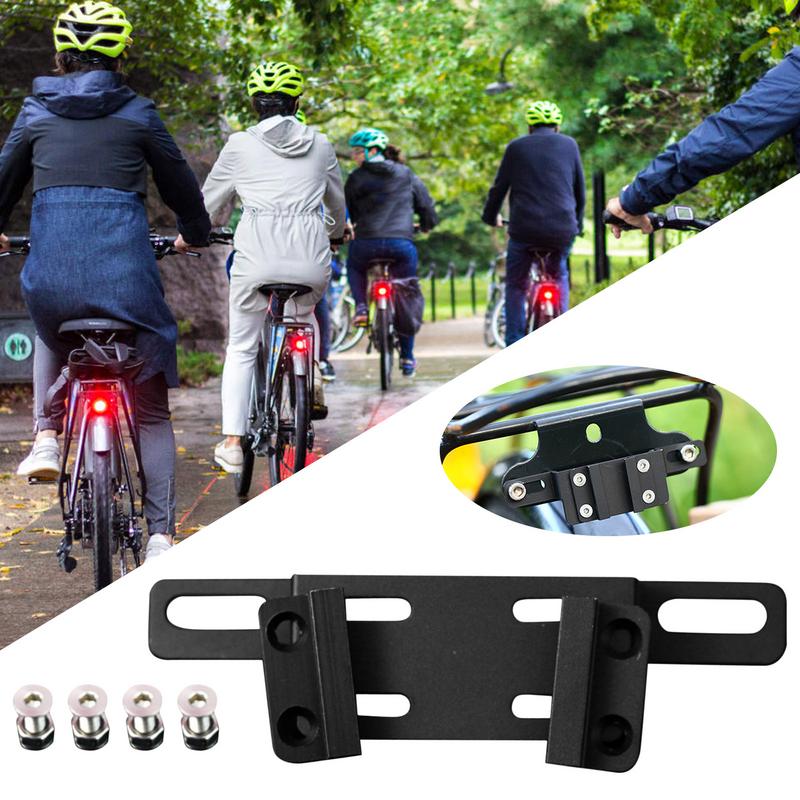 Bicycle Adjustable Width Taillight Mount Holder Cycling Tail Light Rack Mount Aluminum Alloy Mount Bracket for Bike Enthusiasts