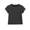 Polka dot printing short-sleeved T-shirt women's summer new American slim-fit basic bottom Spice Girl crew neck top