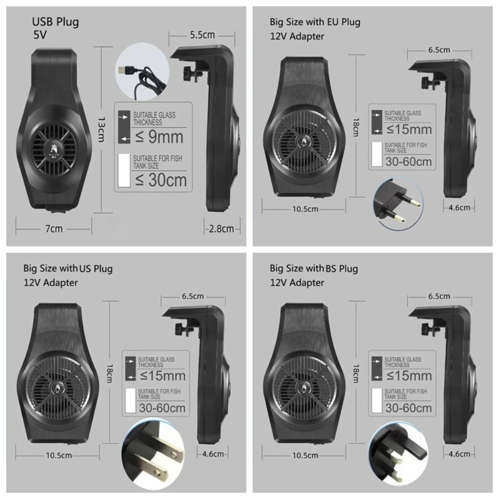 Simple Aquarium Chiller Fan Adjustable Fish Tank Water Chiller  Fish Tank Aquarium
