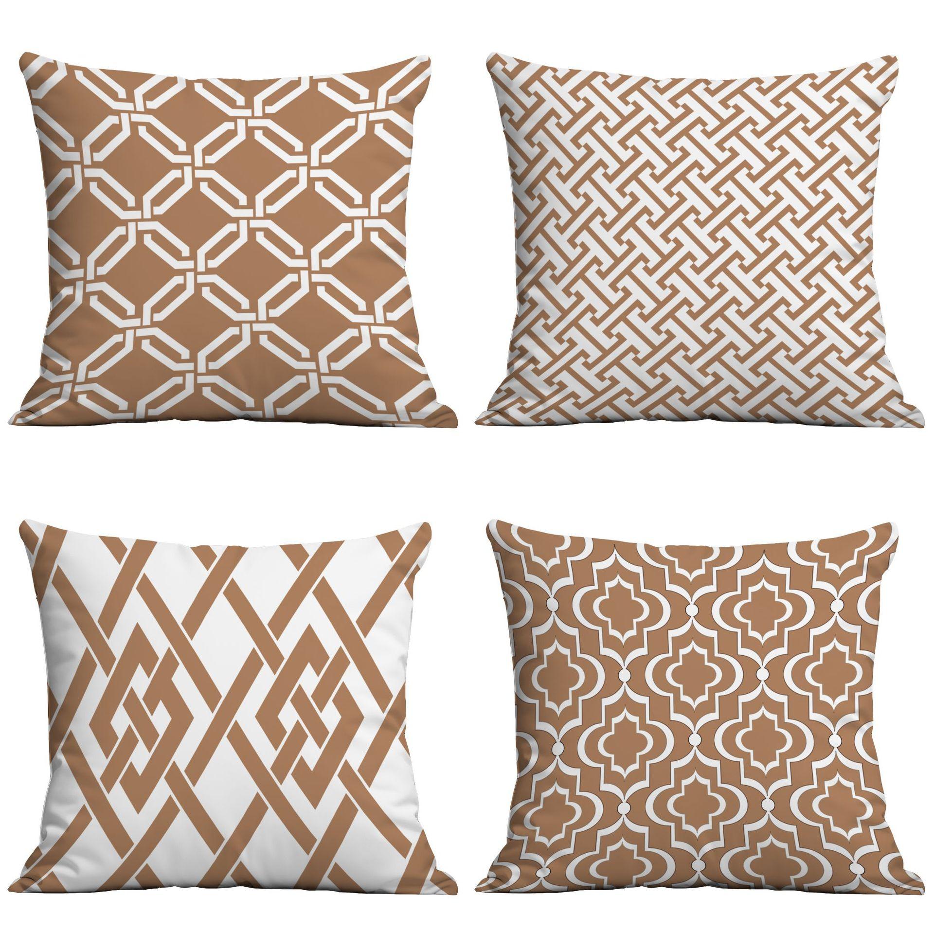 

Nordic Geometric Simple Pillow Modern Short Velvet Sofa Cushion Bed Pillow Backrest Cushion Living Room 45 * 45cm