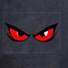 PVC Construction Evil Eye Car Sticker Waterproof Car Decal