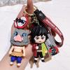 Demon Slayer keychains, anime doll car and motorcycle keychain accessories, cute character bag pendants, cartoon couple pendants