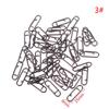 50Pcs High Tensile Stainless Steel Fishing Lure Snap Swivels Interlock Pins for Ice Fishing Outdoor Angling Gear