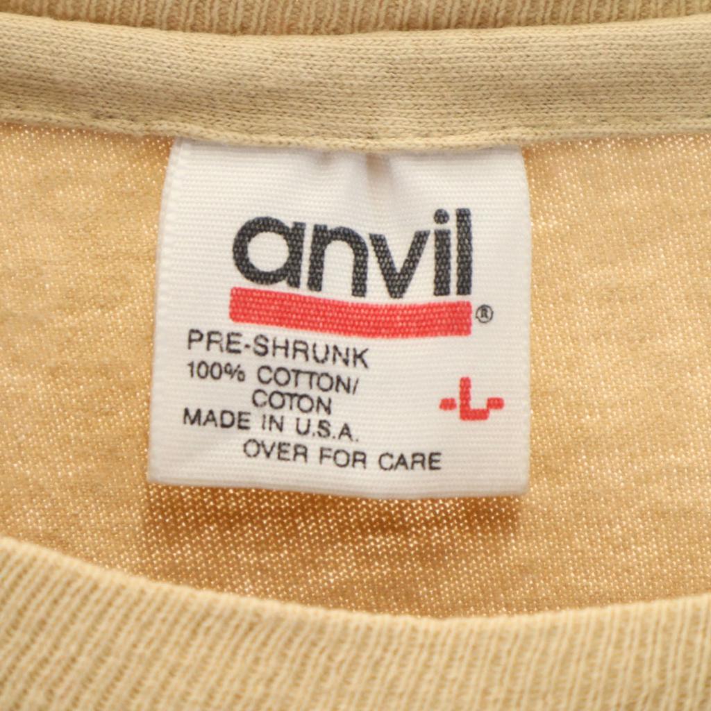 anbil 90s Made in USA Old Short sleeve T-shirt L beige Men's Used