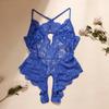 Women's Hollow Open Bra Bodysuit Slim Fit Erotic Mesh Lace Jumpsuit Bodysuit Crotchless Sexy Fashion Pajamas Woman