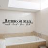 Bathroom Rules Door Sign Vinyl Quotes Lettering Words Wall Stickers Bathroom Toilet Washroom Decoration Home Decor Decal Art