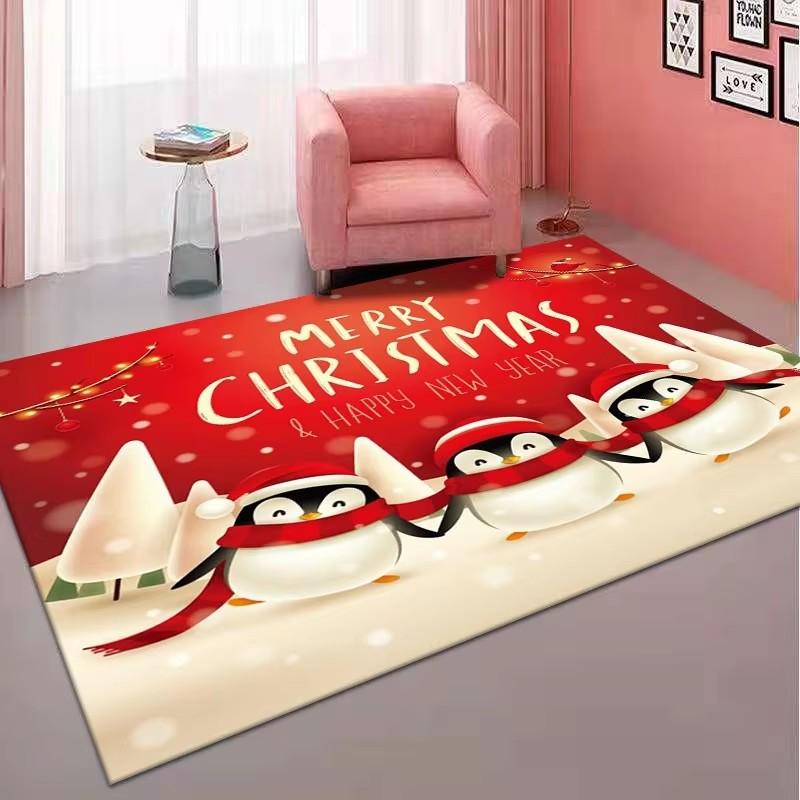 Christmas Decorations Carpet for Living Room Home Decor Sofa Table Large Area Rug Bedroom Entrance Doormat Bathroom Non-slip Mat