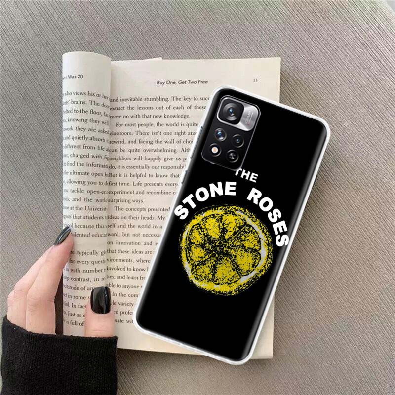 The Stone-R-Roses Phone Case For Redmi Note 13 12 Pro Plus 14 15 Pro 5G 11 11T 11E 11S 10 Pro 10S 9 9S Cover Cell Clear TPU Capa