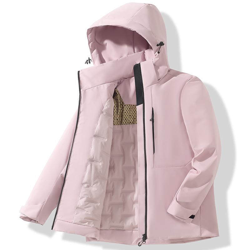 Unisex Waterproof Fleece Jackets Winter Windproof Thermal Windbreaker Men Women Hiking Camping Skiing Climbing Raincoat