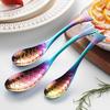 Dessert Spoon Heat-resistant Ergonomic Ice Cream Spoon Fish-shaped Stirring Spoon Tableware for Home
