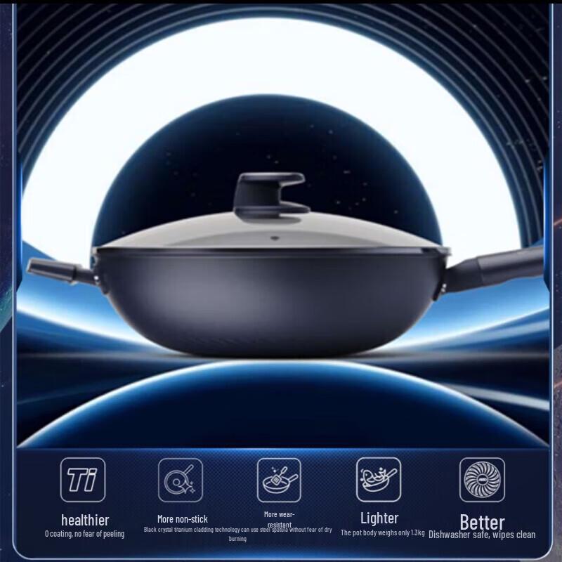 ASD Titanium Crystal Non-stick Wok