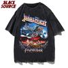 Ανδρικό T-shirt Μεταλλικό Punk Συγκρότημα Judas Priest Painkiller Κοντομάνικο Streetwear Harajuku Καθημερινό Μεγάλο Μέγεθος Βαμβακερά Μπλουζάκια Ρούχα Y2k